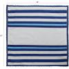 COTTON CRAFT Cloth Napkin – Set of 12 Pure Cotton Slub Harvest Orange Lace Trim Dinner Napkins – Fall Thanksgiving Xmas Holiday Table Celebration Festive Party Thick Washable Reusable Napkin -18×18(Lace – Blue)