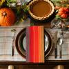COTTON CRAFT Cloth Napkin – Set of 12 Pure Cotton Slub Harvest Orange Lace Trim Dinner Napkins – Fall Thanksgiving Xmas Holiday Table Celebration Festive Party Thick Washable Reusable Napkin -18×18(Rust Multi)