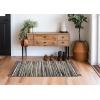 COTTON CRAFT Cotton Chindi Rag Rug – 2 Pack – Boho Farmhouse Rustic Area Accent Throw Rug – Handwoven Reversible Natural Recycled Yarn – Living Room Den Study Home Décor Gift -20 x 32 in – Multi Color(Grey Ivory Multi – 1 Pack)