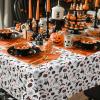 COTTON CRAFT Countryside Classic Gingham Buffalo Check Plaid Tablecloth- Premium Cotton- Halloween Harvest Autumn Fall Thanksgiving Holiday Christmas Xmas Dining Celebration Festive Party – 60×120 Red(Black White Orange)