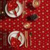 COTTON CRAFT Countryside Classic Gingham Buffalo Check Plaid Tablecloth- Premium Cotton- Halloween Harvest Autumn Fall Thanksgiving Holiday Christmas Xmas Dining Celebration Festive Party – 60×120 Red(Red Gold)