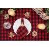 COTTON CRAFT Countryside Classic Gingham Buffalo Check Plaid Tablecloth- Premium Cotton- Halloween Harvest Autumn Fall Thanksgiving Holiday Christmas Xmas Dining Celebration Festive Party – 60×120 Red(Red Black)