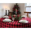 COTTON CRAFT Countryside Classic Gingham Buffalo Check Plaid Tablecloth- Premium Cotton- Halloween Harvest Autumn Fall Thanksgiving Holiday Christmas Xmas Dining Celebration Festive Party – 60×120 Red(Red Black)