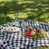 COTTON CRAFT Countryside Classic Gingham Buffalo Check Plaid Tablecloth- Premium Cotton- Halloween Harvest Autumn Fall Thanksgiving Holiday Christmas Xmas Dining Celebration Festive Party – 60×120 Red(Black and White)