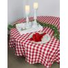 COTTON CRAFT Countryside Classic Gingham Buffalo Check Plaid Tablecloth- Premium Cotton- Halloween Harvest Autumn Fall Thanksgiving Holiday Christmas Xmas Dining Celebration Festive Party – 60×120 Red(Red and White)
