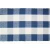 COTTON CRAFT Countryside Set of 2 Pure Cotton Buffalo Check Accent Rugs, 2′ X 3′, Navy Blue