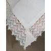 COTTON CRAFT Flax Linen Tablecloth with Lace – 60×120 inch XL Rectangle Table Cloth – Harvest Thanksgiving Holiday Party Kitchen Dining Table Cover – Washable Reusable 10 Foot Tabletop Cover – Natural