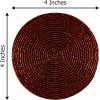 COTTON CRAFT Glitz Beaded Coasters – Set of 8 Handmade Bar Drink Tabletop Protection Coasters – Halloween Harvest Autumn Fall Thanksgiving Holiday Christmas Xmas Party – 4 inches Round – Brown(Burgundy)
