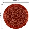 COTTON CRAFT Glitz Beaded Coasters – Set of 8 Handmade Bar Drink Tabletop Protection Coasters – Halloween Harvest Autumn Fall Thanksgiving Holiday Christmas Xmas Party – 4 inches Round – Brown(Rust)