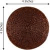 COTTON CRAFT Glitz Beaded Coasters – Set of 8 Handmade Bar Drink Tabletop Protection Coasters – Halloween Harvest Autumn Fall Thanksgiving Holiday Christmas Xmas Party – 4 inches Round – Brown(Brown)