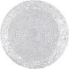 COTTON CRAFT Glitz Handmade Beaded Bar Drink Tabletop Protection Coasters – Set of 8 – Halloween Harvest Autumn Fall Thanksgiving Holiday Christmas Xmas Celebration Festive Party – 4 in Round – Silver(Silver)