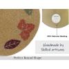 COTTON CRAFT Glitz Handmade Beaded Charger Placemats – Set of 4 – Halloween Harvest Autumn Fall Holiday Christmas Xmas Dining Celebration Festive Party Table Décor – 13.5 inch Round – Red(Gold Rust Green)