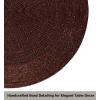 COTTON CRAFT Glitz Handmade Beaded Charger Placemats – Set of 4 – Halloween Harvest Autumn Fall Holiday Christmas Xmas Dining Celebration Festive Party Table Décor – 13.5 inch Round – Red(Brown)