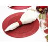 COTTON CRAFT Glitz Handmade Beaded Charger Placemats – Set of 4 – Halloween Harvest Autumn Fall Holiday Christmas Xmas Dining Celebration Festive Party Table Décor – 13.5 inch Round – Red(Red)