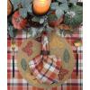 COTTON CRAFT Glitz Handmade Beaded Charger Placemats – Set of 4 – Halloween Harvest Autumn Fall Holiday Christmas Xmas Dining Celebration Festive Party Table Décor – 13.5 inch Round – Red(Gold Rust Green)