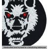 COTTON CRAFT Glitz Handmade Beaded Charger Placemats – Set of 4 – Halloween Harvest Autumn Fall Holiday Christmas Xmas Dining Celebration Festive Party Table Décor – 13.5 inch Round – Red(Black White – Werewolf)
