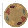 COTTON CRAFT Glitz Handmade Beaded Charger Placemats – Set of 4 – Halloween Harvest Autumn Fall Holiday Christmas Xmas Dining Celebration Festive Party Table Décor – 13.5 inch Round – Red(Gold Rust Green)
