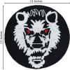 COTTON CRAFT Glitz Handmade Beaded Charger Placemats – Set of 4 – Halloween Harvest Autumn Fall Holiday Christmas Xmas Dining Celebration Festive Party Table Décor – 13.5 inch Round – Red(Black White – Werewolf)