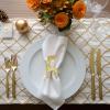 COTTON CRAFT Glitz Handmade Beaded Dining Table Napkin Rings – Set of 12 – Halloween Harvest Autumn Fall Thanksgiving Holiday Christmas Xmas Celebration Festive Party Gift Décor – Gold(Gold – Reindeer)
