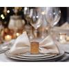 COTTON CRAFT Glitz Handmade Beaded Dining Table Napkin Rings – Set of 12 – Halloween Harvest Autumn Fall Thanksgiving Holiday Christmas Xmas Celebration Festive Party Gift Décor – Gold(Champange)