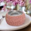 COTTON CRAFT Glitz Handmade Beaded Dining Table Napkin Rings – Set of 12 – Halloween Harvest Autumn Fall Thanksgiving Holiday Christmas Xmas Celebration Festive Party Gift Décor – Gold(Pink – Beaded)