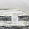 COTTON CRAFT Hand Tufted Pouf – Bedroom Dorm Home Accent – Foot Stool – Ottoman – Bean Bag – Versatile Modern Comfortable Prefilled Woven Cotton Square Pouf Footrest – 16x16x16 inches – Ivory(Black Dhurrie)