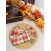 COTTON CRAFT Harvest Plaid Cloth Napkin – Set of 12 Pure Cotton Dinner Napkins – Everyday Fall Halloween Thanksgiving Holiday Party Table Napkin Gift – Reusable Napkin – 17×17 – Rust Orange Multi(Rust Orange Multi)