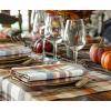 COTTON CRAFT Harvest Plaid Cloth Napkin – Set of 12 Pure Cotton Dinner Napkins – Everyday Fall Halloween Thanksgiving Holiday Party Table Napkin Gift – Reusable Napkin – 17×17 – Rust Orange Multi(Blue Rust Multi)