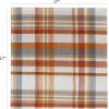 COTTON CRAFT Harvest Plaid Cloth Napkin – Set of 12 Pure Cotton Dinner Napkins – Everyday Fall Halloween Thanksgiving Holiday Party Table Napkin Gift – Reusable Napkin – 17×17 – Rust Orange Multi(Blue Rust Multi)