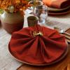 COTTON CRAFT Harvest Plaid Cloth Napkin – Set of 12 Pure Cotton Dinner Napkins – Everyday Fall Halloween Thanksgiving Holiday Party Table Napkin Gift – Reusable Napkin – 17×17 – Rust Orange Multi(Terracotta)