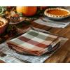 COTTON CRAFT Harvest Plaid Cloth Napkin – Set of 12 Pure Cotton Dinner Napkins – Everyday Fall Halloween Thanksgiving Holiday Party Table Napkin Gift – Reusable Napkin – 17×17 – Rust Orange Multi(Multicolor)