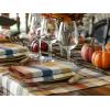 COTTON CRAFT Harvest Plaid Cloth Napkin – Set of 12 Pure Cotton Dinner Napkins – Everyday Fall Halloween Thanksgiving Holiday Party Table Napkin Gift – Reusable Napkin – 17×17 – Rust Orange Multi(Multicolor)