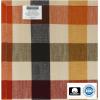 COTTON CRAFT Harvest Plaid Cloth Napkin – Set of 12 Pure Cotton Dinner Napkins – Everyday Fall Halloween Thanksgiving Holiday Party Table Napkin Gift – Reusable Napkin – 17×17 – Rust Orange Multi(Multicolor)