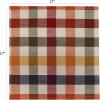 COTTON CRAFT Harvest Plaid Cloth Napkin – Set of 12 Pure Cotton Dinner Napkins – Everyday Fall Halloween Thanksgiving Holiday Party Table Napkin Gift – Reusable Napkin – 17×17 – Rust Orange Multi(Multicolor)