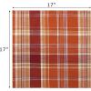 COTTON CRAFT Harvest Plaid Cloth Napkin – Set of 12 Pure Cotton Dinner Napkins – Everyday Fall Halloween Thanksgiving Holiday Party Table Napkin Gift – Reusable Napkin – 17×17 – Rust Orange Multi(Rust Multi)