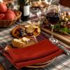 COTTON CRAFT Harvest Plaid Cloth Napkin – Set of 12 Pure Cotton Dinner Napkins – Everyday Fall Halloween Thanksgiving Holiday Party Table Napkin Gift – Reusable Napkin – 17×17 – Rust Orange Multi(Terracotta)