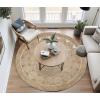 COTTON CRAFT Jute Braided Area Rug – 4 Feet Round – Boho Farmhouse Rustic Vintage Area Accent Throw Rug – Handwoven Reversible Natural – Living Room Den Study Home Décor Gift – Natural