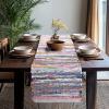 COTTON CRAFT Jute Braided Table Runner – Rustic Farmhouse Table Runner – Kitchen Harvest Fall Thanksgiving Holiday Christmas Party Dining Tabletop Runner – 13 x 36 inches – Natural(Muticolor Chindi)