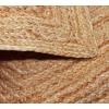 COTTON CRAFT Jute Chindi Braid Rag Rug – Boho Farmhouse Rustic Area Accent Throw Rug – Handwoven Reversible Natural Recycled Cotton – Living Room Den Study Home Décor Gift – 4 Feet Round – Multi Color(2′ x 3′ (Rectangular))