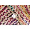 COTTON CRAFT Jute Chindi Braid Rag Rug – Boho Farmhouse Rustic Area Accent Throw Rug – Handwoven Reversible Natural Recycled Cotton – Living Room Den Study Home Décor Gift – 4 Feet Round – Multi Color(2′ x 3′ (Oval))