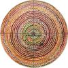 COTTON CRAFT Jute Chindi Braid Rag Rug – Boho Farmhouse Rustic Area Accent Throw Rug – Handwoven Reversible Natural Recycled Cotton – Living Room Den Study Home Décor Gift – 4 Feet Round – Multi Color(6′ (Round))