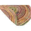COTTON CRAFT Jute Chindi Braid Rag Rug – Boho Farmhouse Rustic Area Accent Throw Rug – Handwoven Reversible Natural Recycled Cotton – Living Room Den Study Home Décor Gift – 4 Feet Round – Multi Color(8′ (Round))