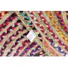 COTTON CRAFT Jute Chindi Braid Rag Rug – Boho Farmhouse Rustic Area Accent Throw Rug – Handwoven Reversible Natural Recycled Cotton – Living Room Den Study Home Décor Gift – 4 Feet Round – Multi Color(4′ (Round))