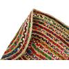 COTTON CRAFT Jute Chindi Braid Rag Rug – Boho Farmhouse Rustic Area Accent Throw Rug – Handwoven Reversible Natural Recycled Cotton – Living Room Den Study Home Décor Gift – 4 Feet Round – Multi Color(4′ x 6′ (Oval))