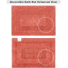 COTTON CRAFT Luxurious Bath Mat Rug – Set of 2 Reversible Heavyweight Step Out Bath Mats for Bathroom Floor, Tub and Shower – Pure Cotton Soft Plush Absorbent Hand Tufted Mat – 17 x 24 – Charcoal Grey(Coral)