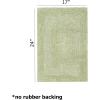COTTON CRAFT Luxurious Bath Mat Rug – Set of 2 Reversible Heavyweight Step Out Bath Mats for Bathroom Floor, Tub and Shower – Pure Cotton Soft Plush Absorbent Hand Tufted Mat – 17 x 24 – Charcoal Grey(Sage)