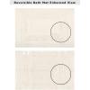 COTTON CRAFT Luxurious Bath Mat Rug – Set of 2 Reversible Heavyweight Step Out Bath Mats for Bathroom Floor, Tub and Shower – Pure Cotton Soft Plush Absorbent Hand Tufted Mat – 17 x 24 – Charcoal Grey(Ivory)