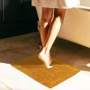 COTTON CRAFT Luxurious Bath Mat Rug – Set of 2 Reversible Heavyweight Step Out Bath Mats for Bathroom Floor, Tub and Shower – Pure Cotton Soft Plush Absorbent Hand Tufted Mat – 17 x 24 – Charcoal Grey(Golden Rod)