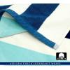 COTTON CRAFT Oversized Beach Towel – 100% Cotton Double Woven Jacquard Velour – Thick Plush Super Soft Luxury – Extra Wide XL Beach Blanket Towel – Pool Picnic Travel Bath – 58×68 – Cabana Stripe Blue