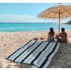 COTTON CRAFT Oversized Extra Wide XL Beach Blanket Towel for Two – 58×68-100% Cotton Velour – Big & Huge – Pool Picnic Bath Jacquard Thick Plush Super Soft Luxury – 450 GSM – Summer Trellis Pool Blue(Ocean Blue)